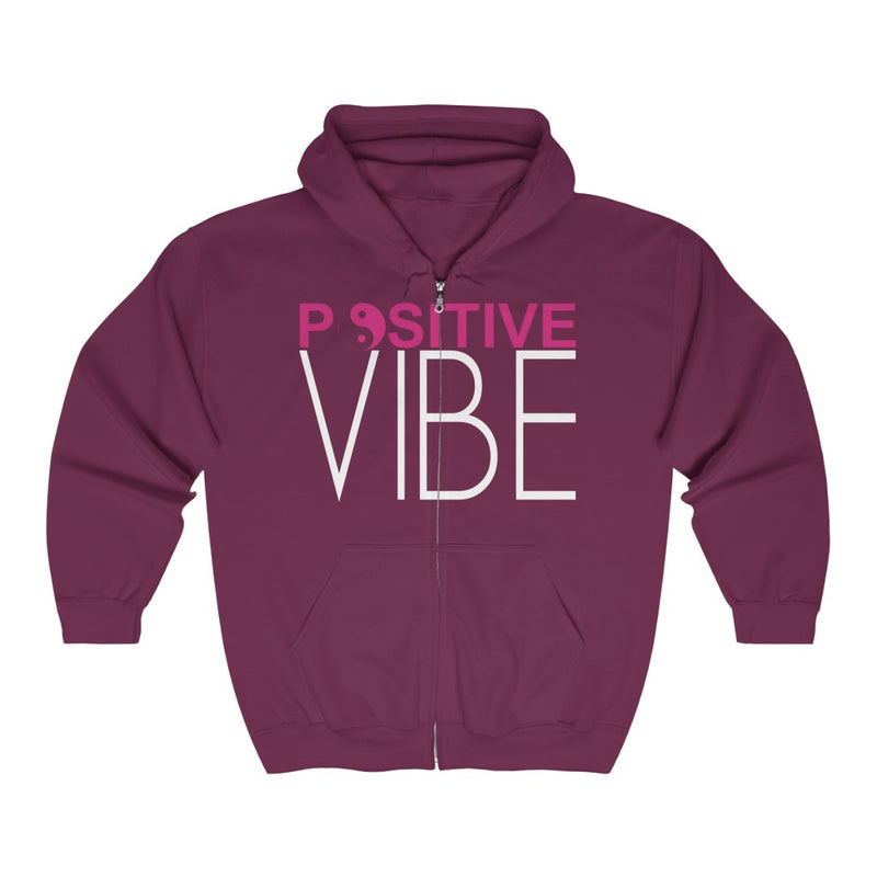 Positive Vibe Full Zippered Hoodie